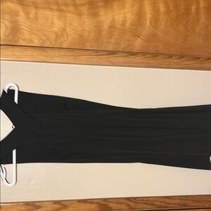 Michael Kors Black V-Neck Bodycon Midi Dress